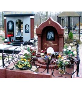 Элитный памятник с колоннами на могилу ts0382