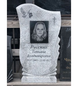 Стандартный памятник из серого гранита Волна