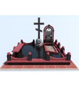 Православный мемориальный комплекс на могилу в 3D формате ts0512